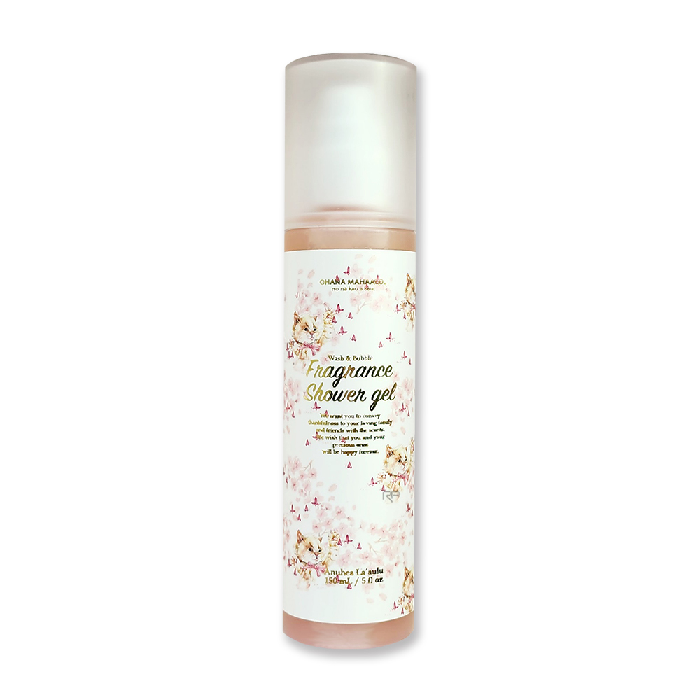 OHANA MAHAALO 貓戲春櫻 粉香泡泡沐浴露150ml