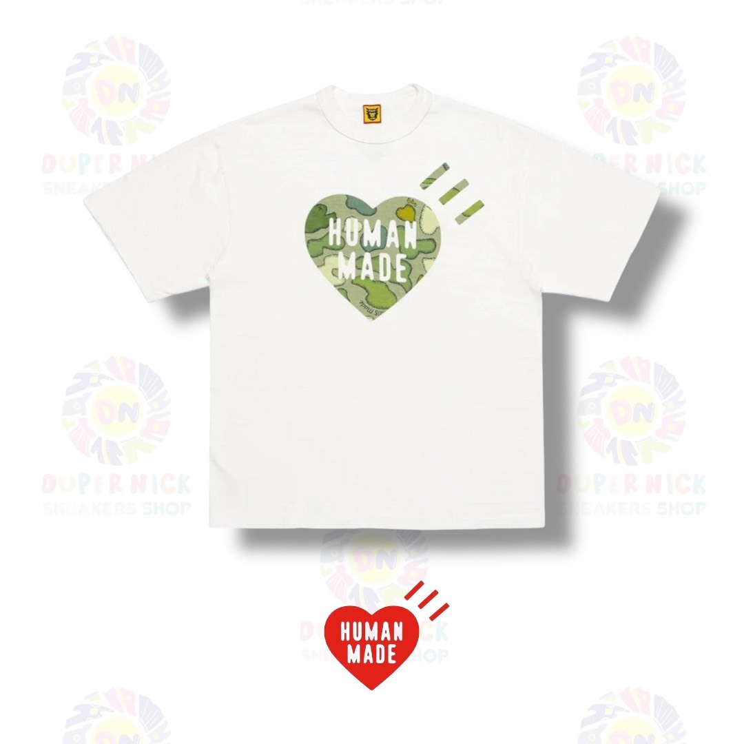 HUMAN MADE x KAWS 限量聯名 愛心迷彩 短袖