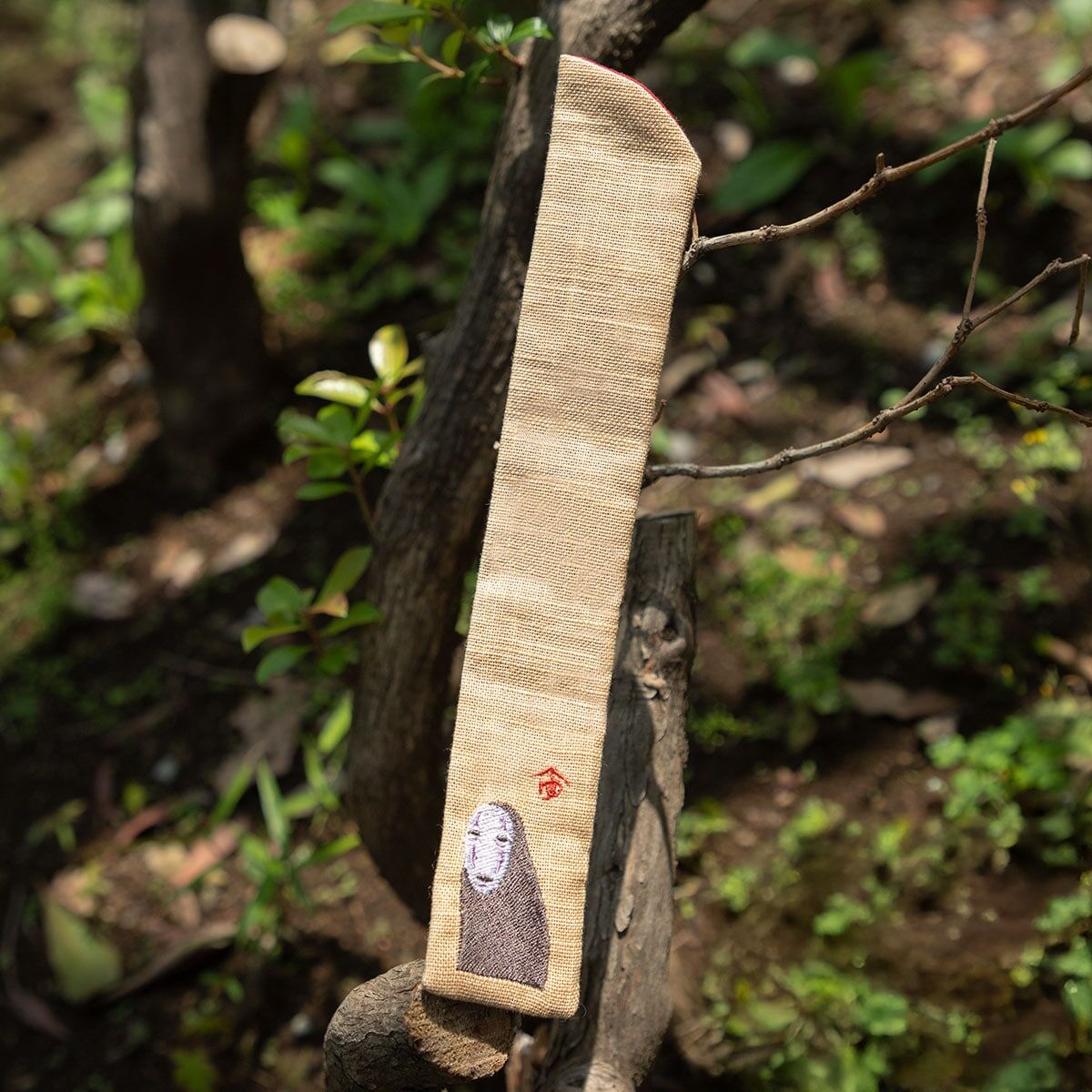 刺繡扇子袋 神隱少女 淺棕色