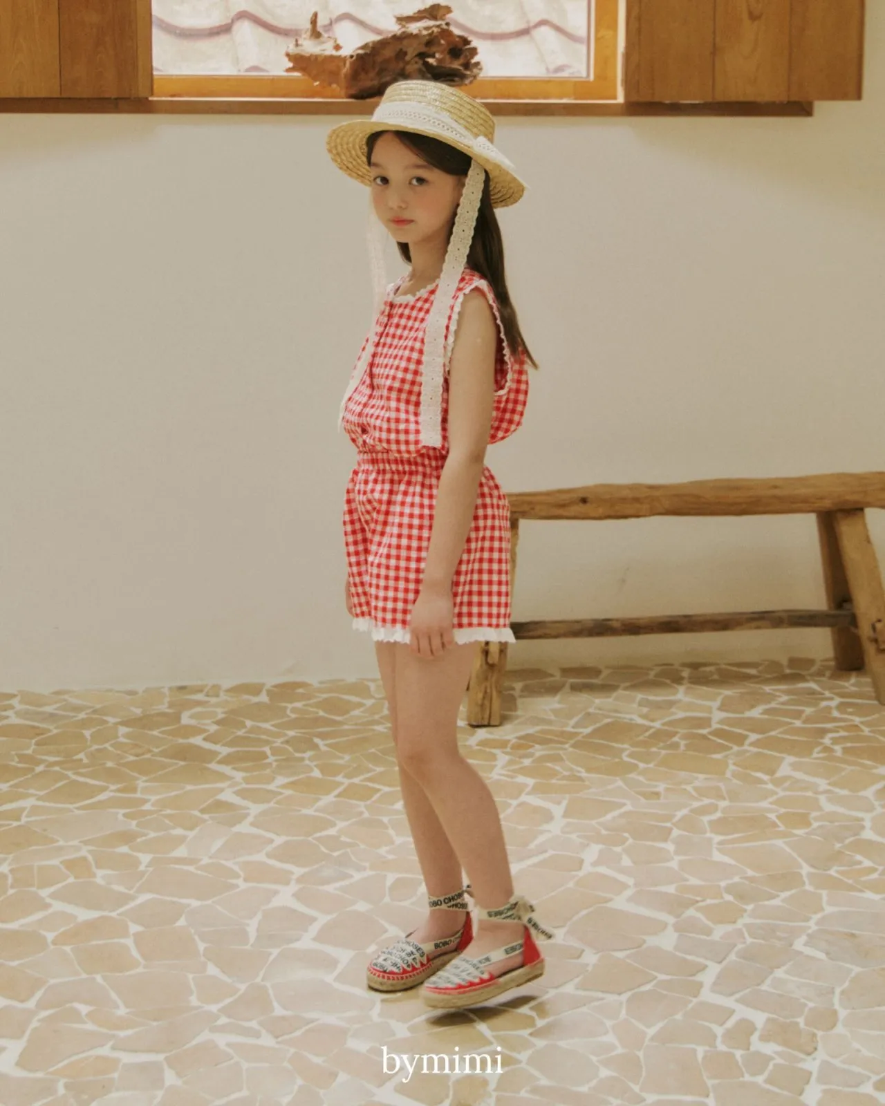 韓國 By MiMi  - 25夏 格紋蕾絲短褲 (2色)