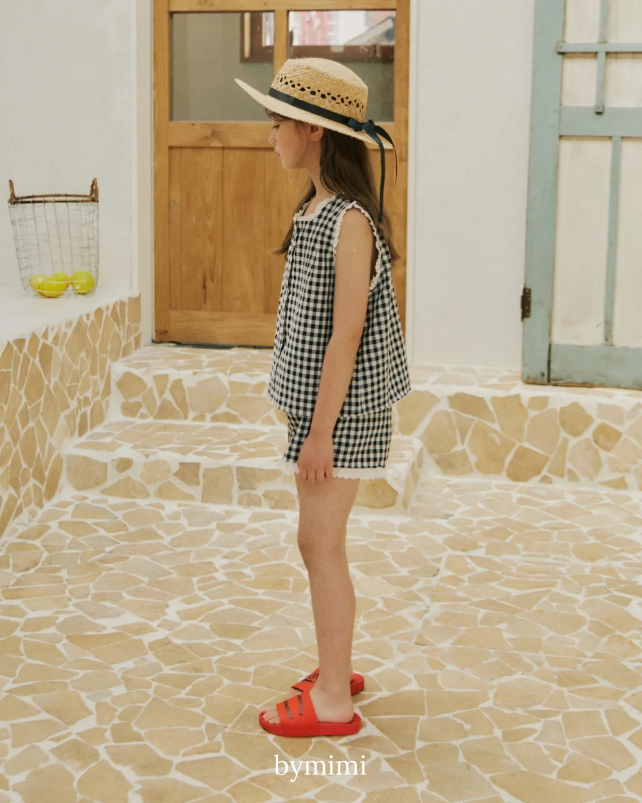 韓國 By MiMi  - 25夏 格紋蕾絲短褲 (2色)