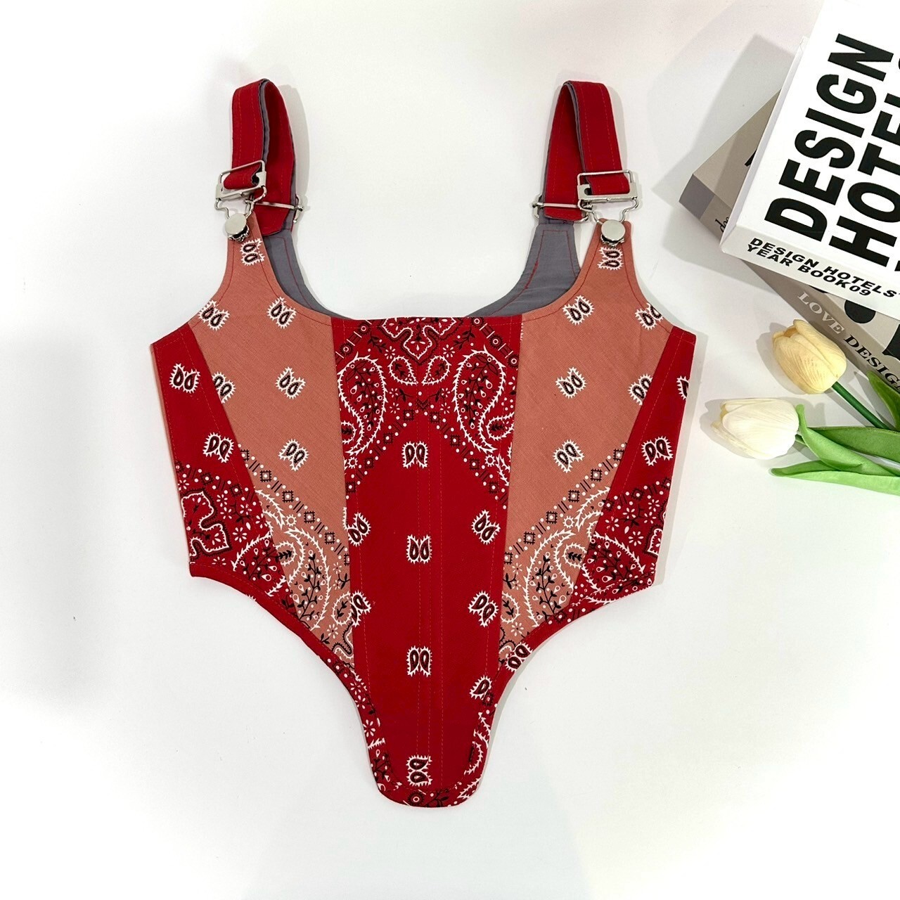 【現貨】JUST ME - 泰國Ramake 雙色腰果花馬甲 JMCT_036