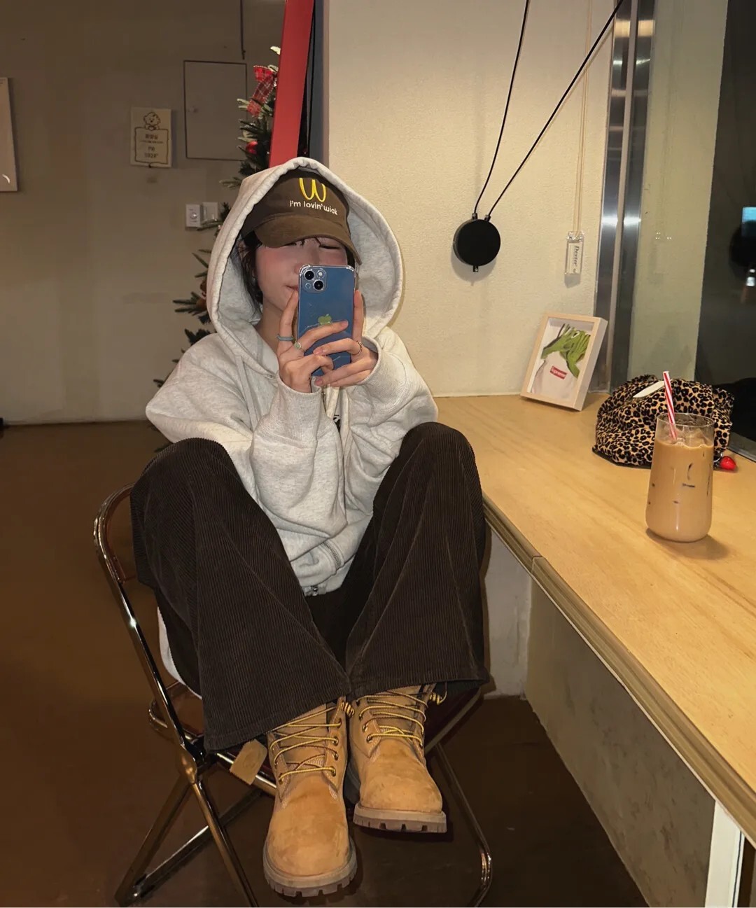 【OWN】Wick 老帽 韓國品牌 麥當勞 惡搞 棒球帽 鴨舌帽 單一尺寸 不分男女 咖啡色