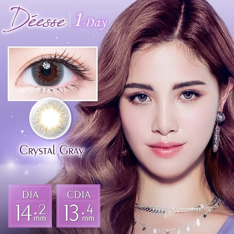 [買一送一] Déesse 女神 1 Day Crystal Gray 水晶灰｜日拋彩妝隱形眼鏡｜每盒10片