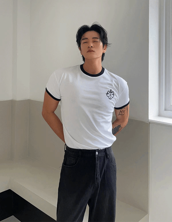 Muscle Fit Ringer 短袖T卹