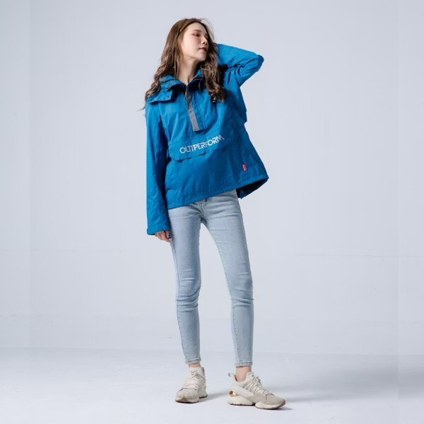 BRIGHT DAY 背MAX『套頭』兩件式雨衣 藍色 專利透氣 可背包