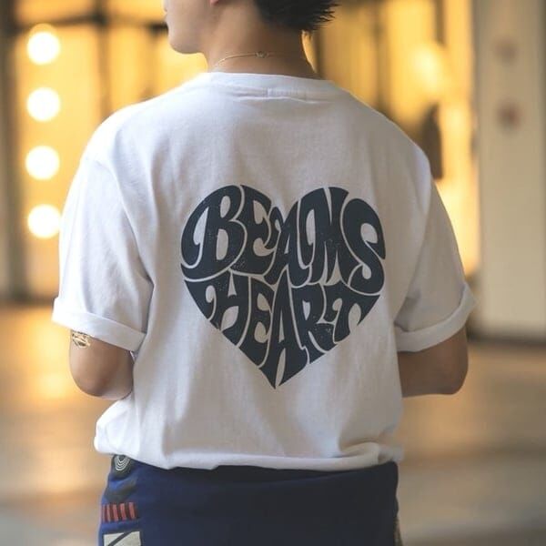 BEAMS HEART / Heart Star Back Print T-shirt