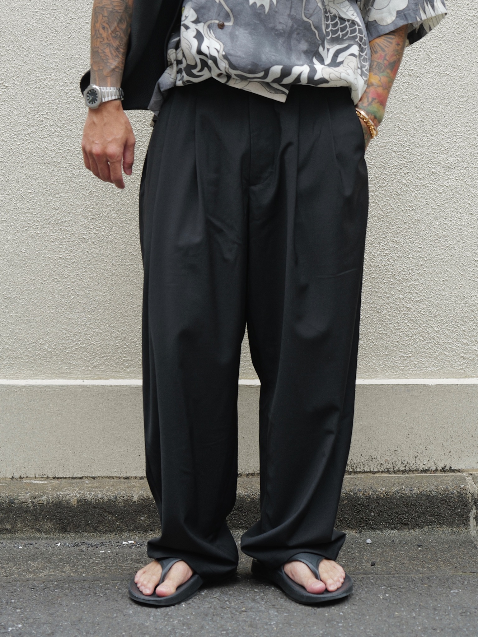 Unbent 25s/s 羊毛混紡雙摺西裝褲