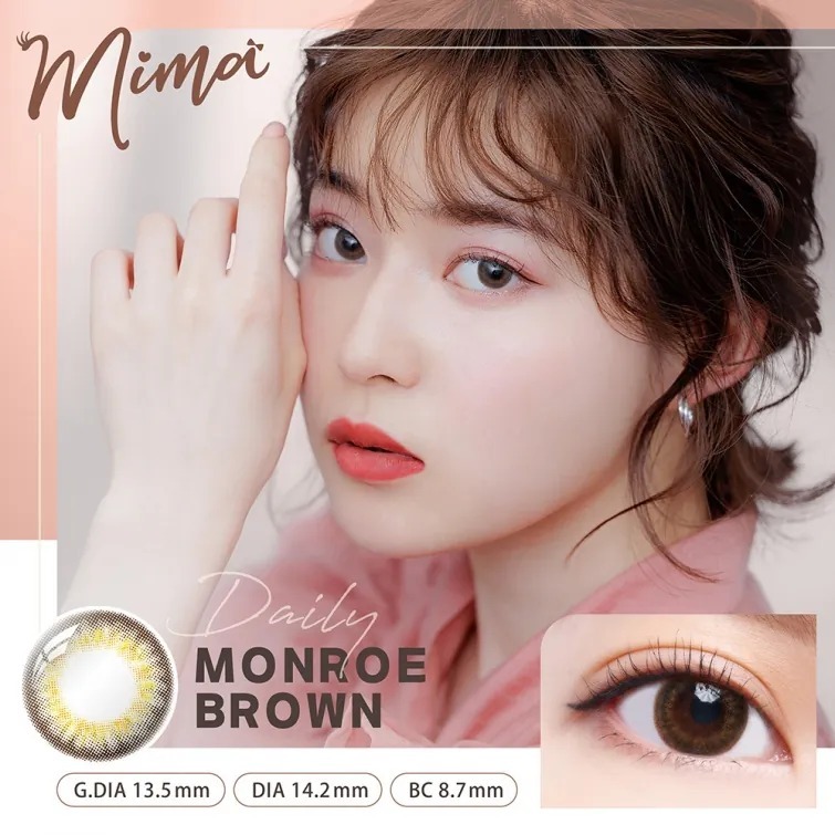 [買一送一] MIMA 1 Day Monroe Brown｜日拋彩妝隱形眼鏡｜每盒10片
