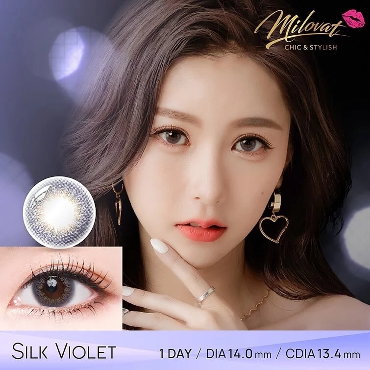 [買一送一] Milovat 1 Day Silk Violet｜日拋彩妝隱形眼鏡｜每盒10片
