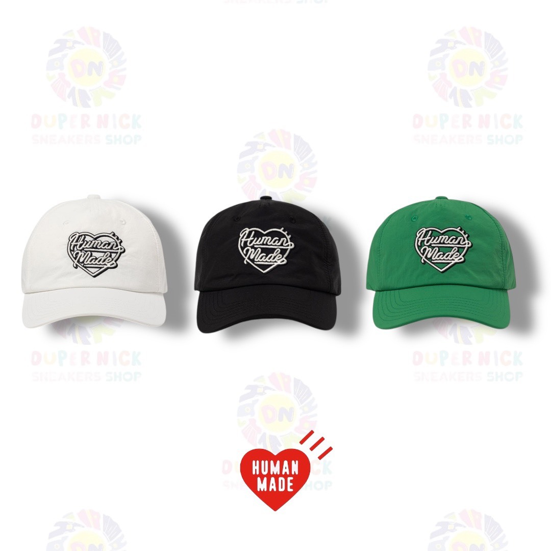 HUMAN MADE 5PANEL NYLON CAP 草寫愛心刺繡