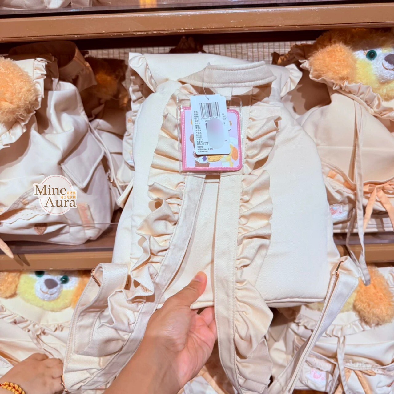 夢幻慶典系列 可琦安 餅乾 CookieAnn 絨毛大頭造型 後背包 -上海迪士尼樂園