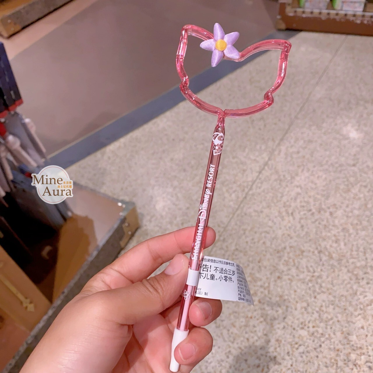 玲娜貝兒 Lina bell 大頭簍空 造型 圓珠筆 -上海迪士尼樂園