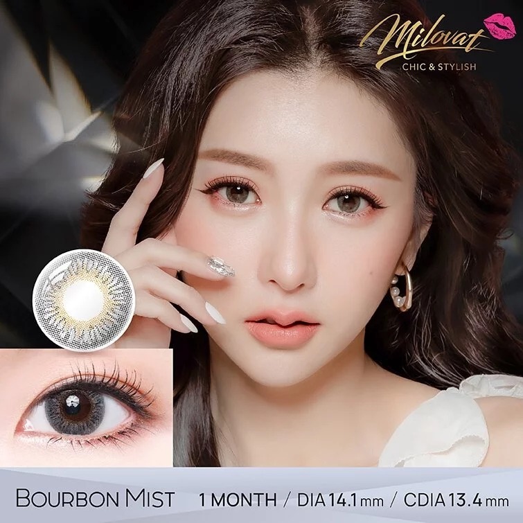 Milovat 1 Month Bourbon Mist｜月拋彩妝隱形眼鏡｜每盒2片
