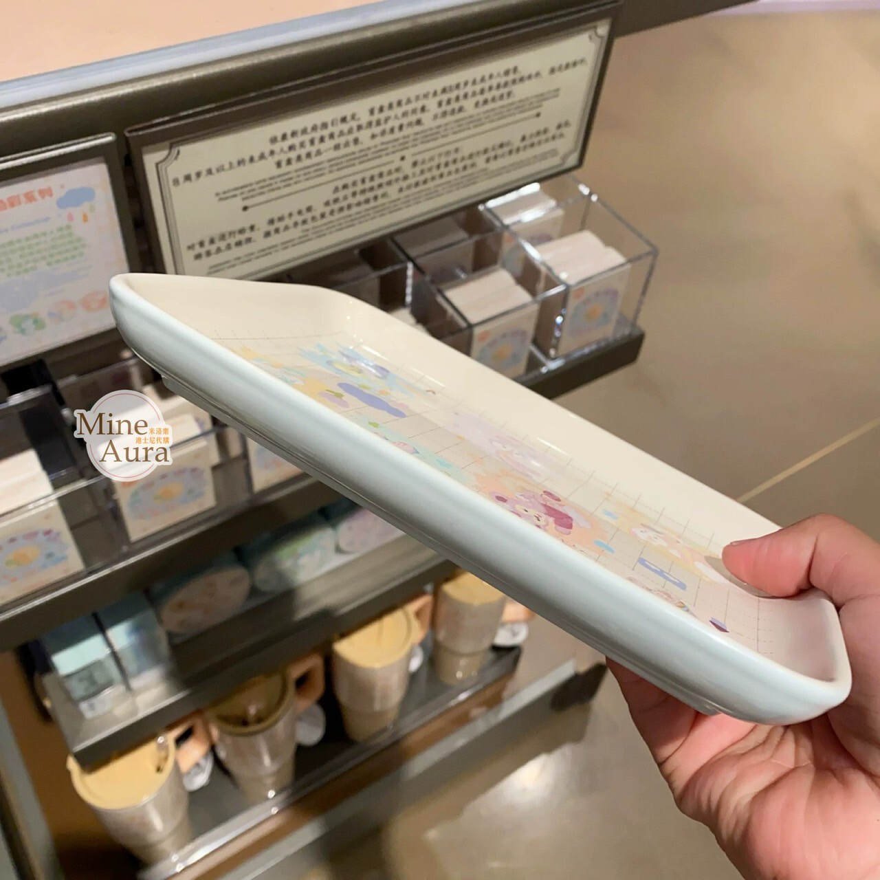 達菲 Duffy 與好友們 自然的色彩系列 圖案 陶瓷 造型 餐盤 盤子 -上海迪士尼樂園