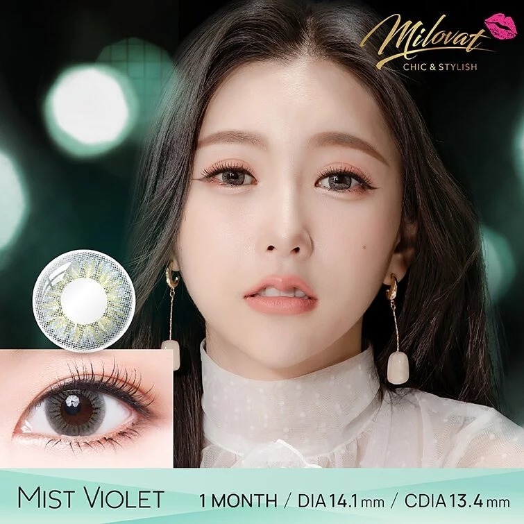 Milovat 1 Month Mist Violet｜月拋彩妝隱形眼鏡｜每盒2片