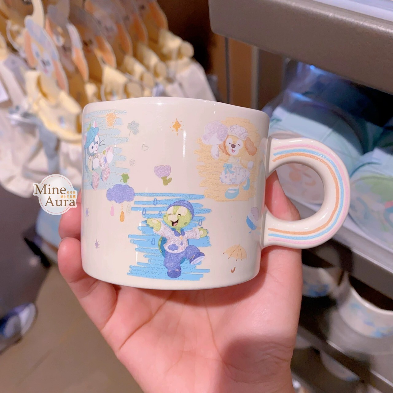 達菲 Duffy 與好友們 自然的色彩系列 圖案 馬克杯 水杯 -上海迪士尼樂園