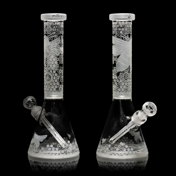 🇺🇸 MilkyWay - Bee Hive Beaker Bong 玻璃水煙壺（35cm）