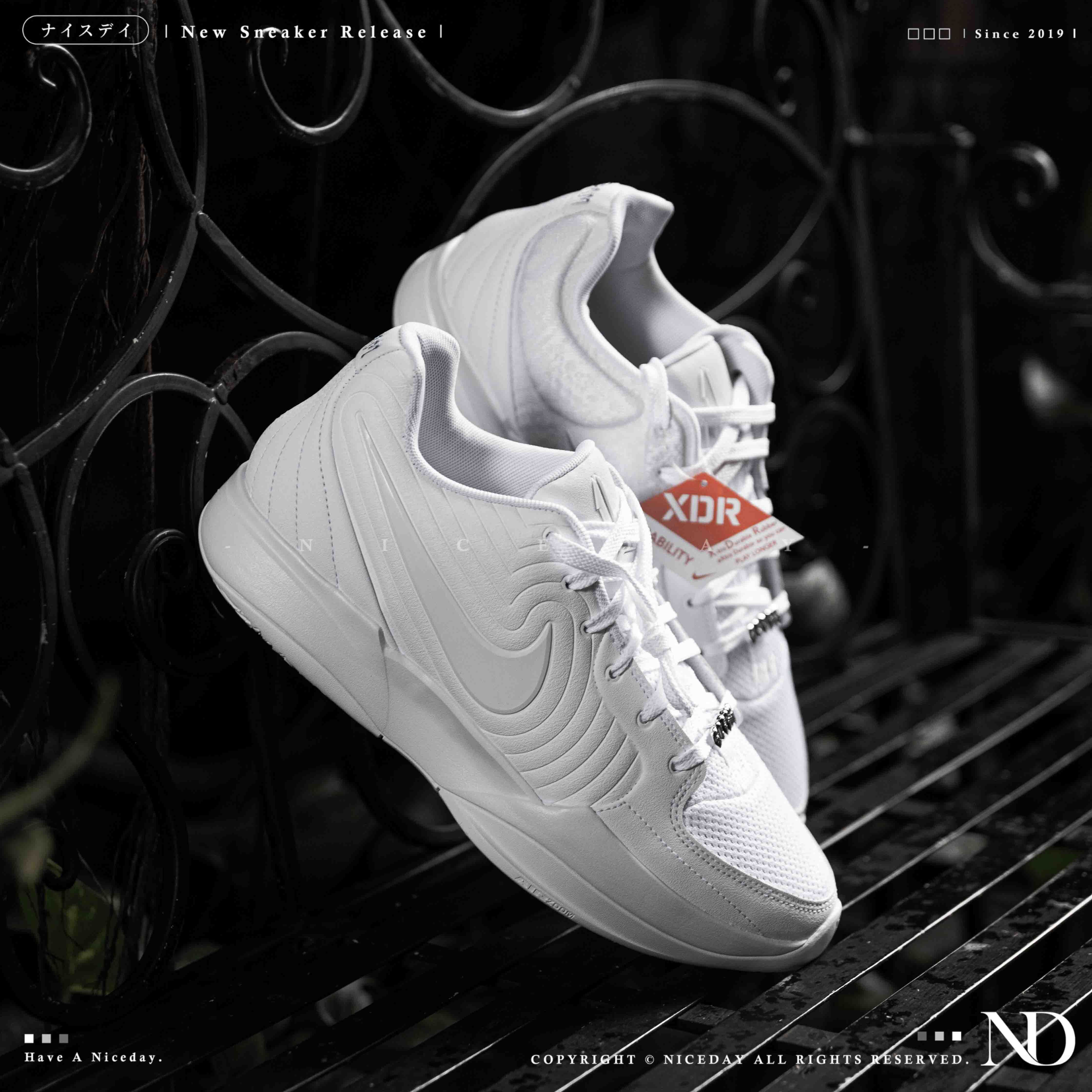 NICEDAY 現貨 NIKE JA 2 EP Triple White 白 莫蘭特 實戰 全白 純白 籃球鞋 HQ8512-100