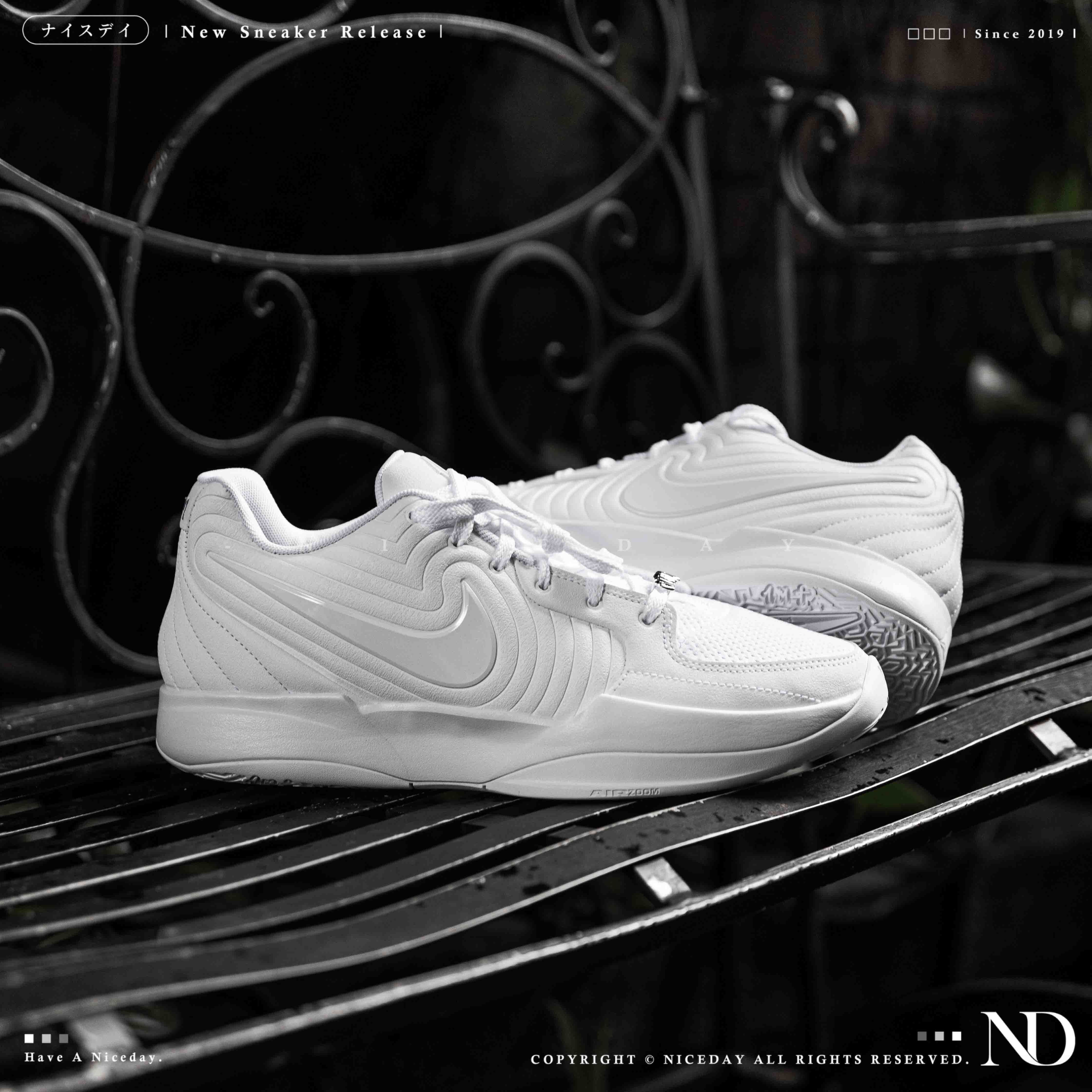 NICEDAY 現貨 NIKE JA 2 EP Triple White 白 莫蘭特 實戰 全白 純白 籃球鞋 HQ8512-100