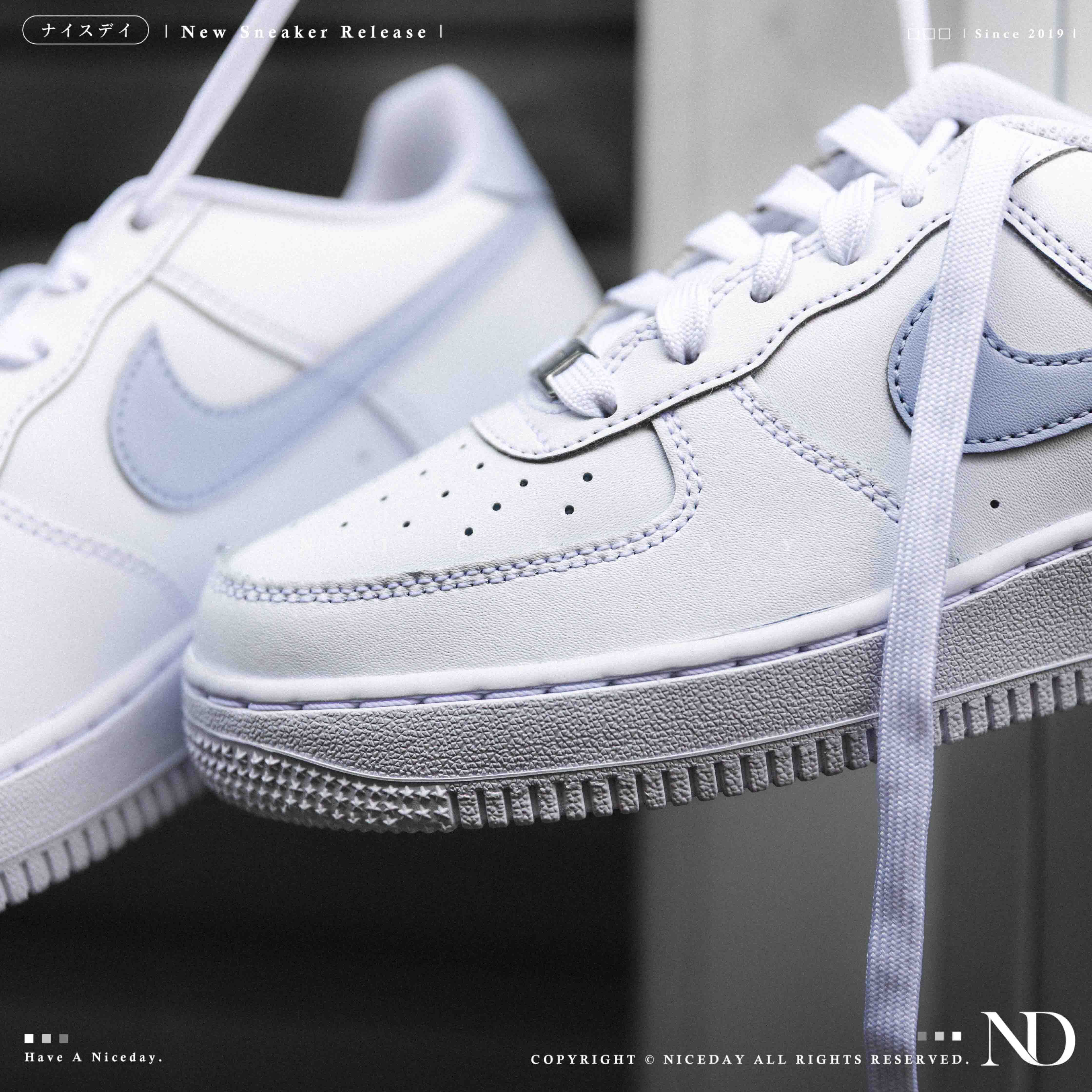 NICEDAY 現貨 Nike Air Force 1 GS 白紫 紫 紫丁香 淺紫 淺藍 大童 女鞋 CT3839-112