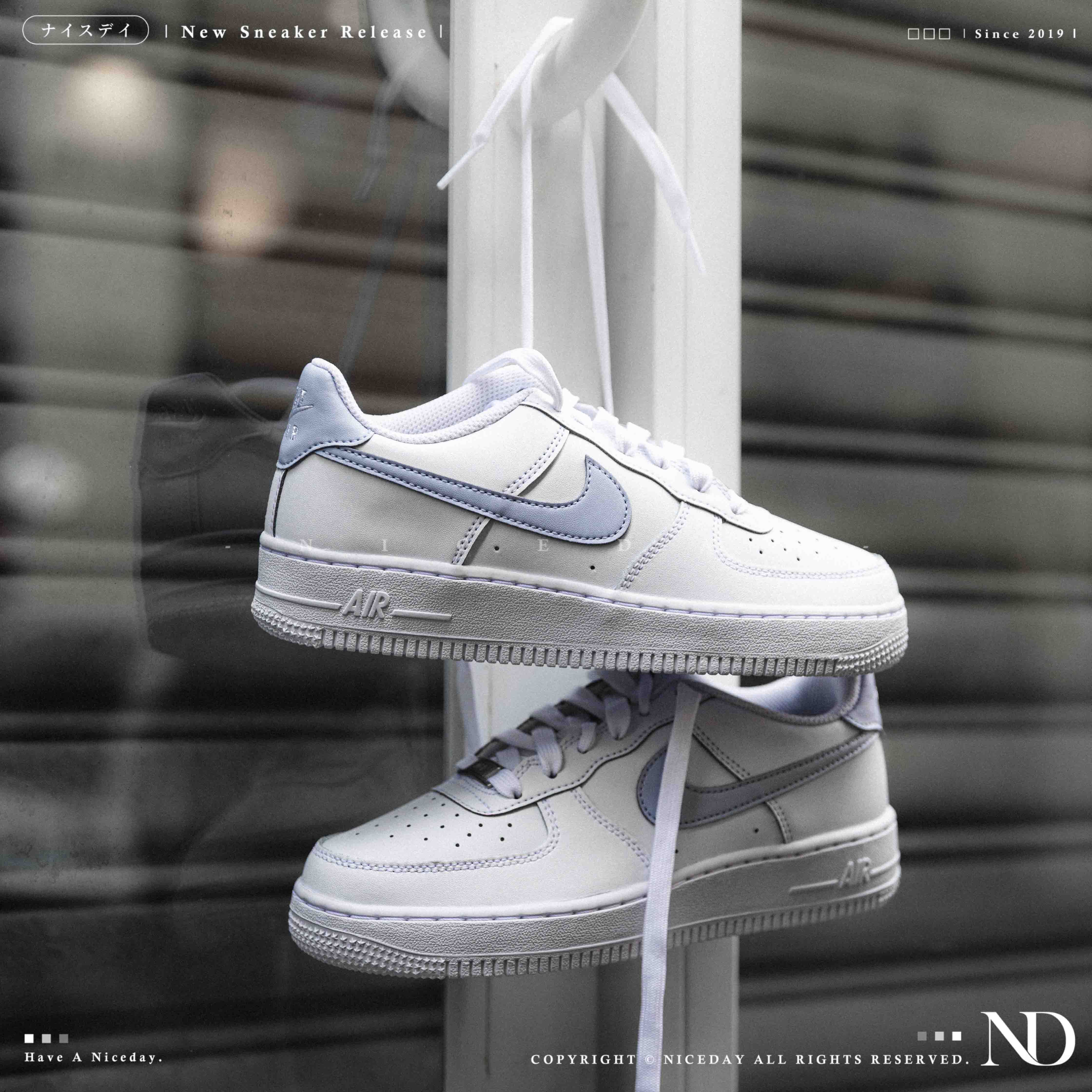 NICEDAY 現貨 Nike Air Force 1 GS 白紫 紫 紫丁香 淺紫 淺藍 大童 女鞋 CT3839-112