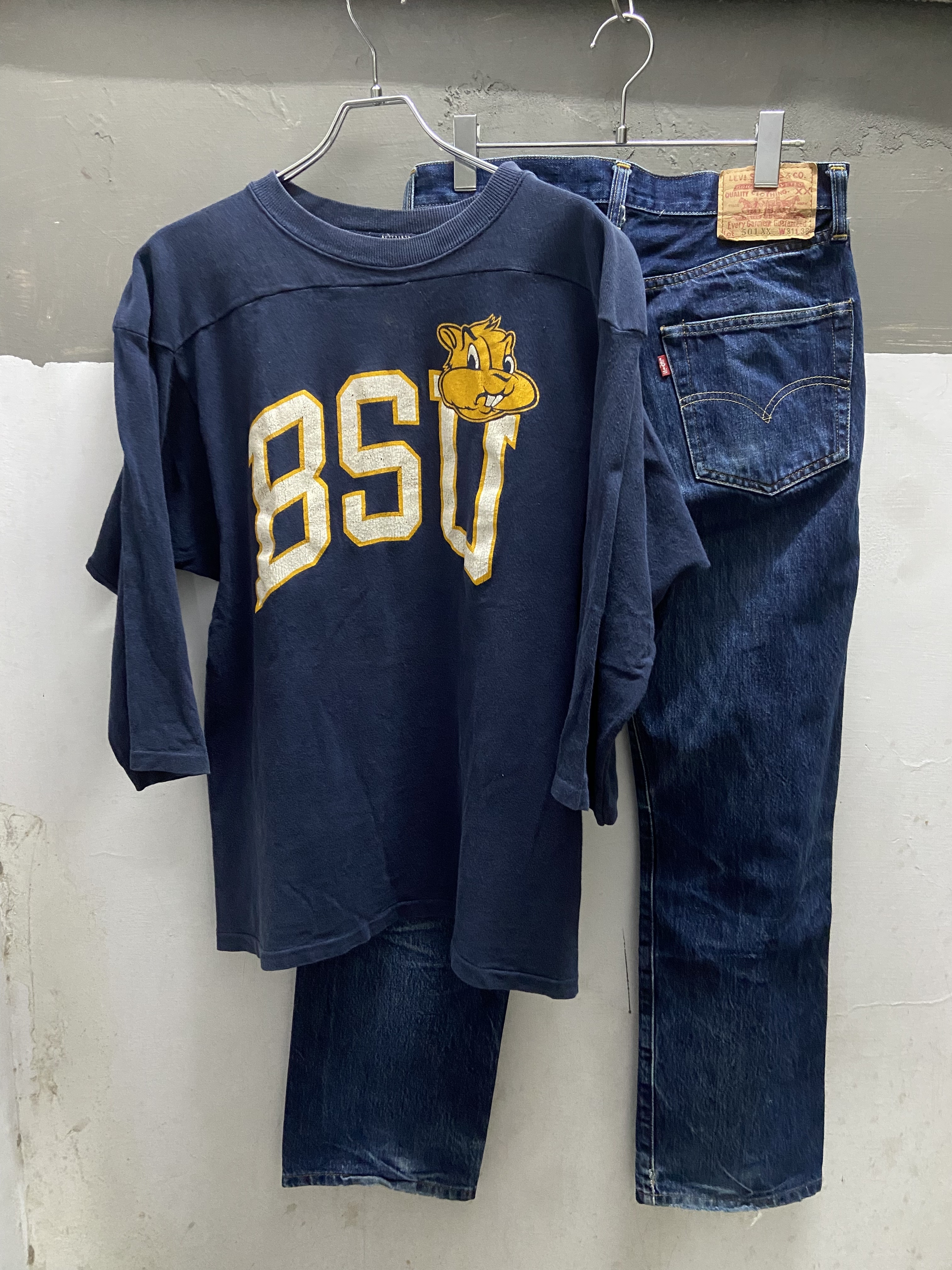 80’s Champion Football Tee(MADE IN USA)