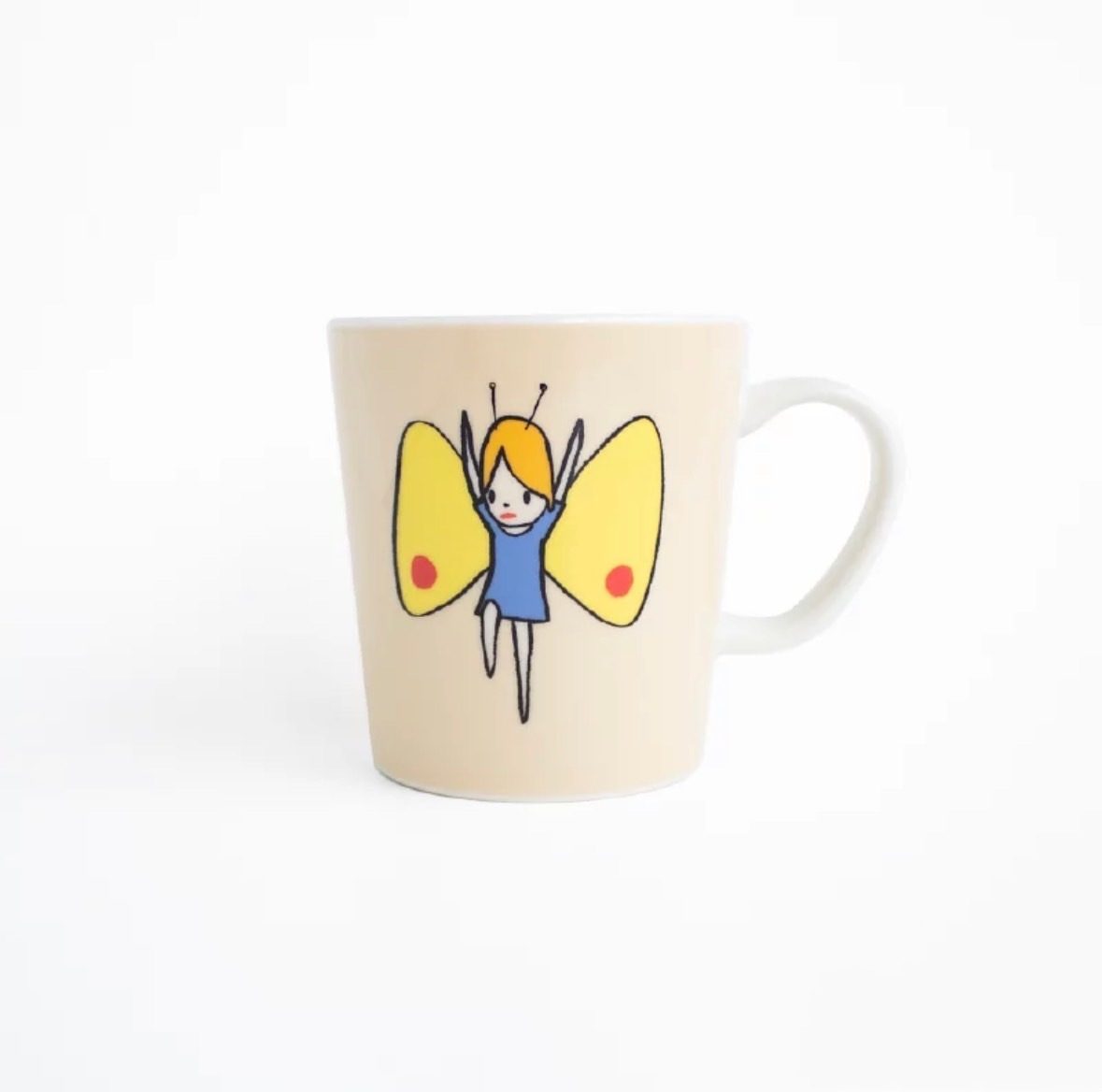 奈良美智 "Butterfly girl" 馬克杯 Yoshitomo Nara