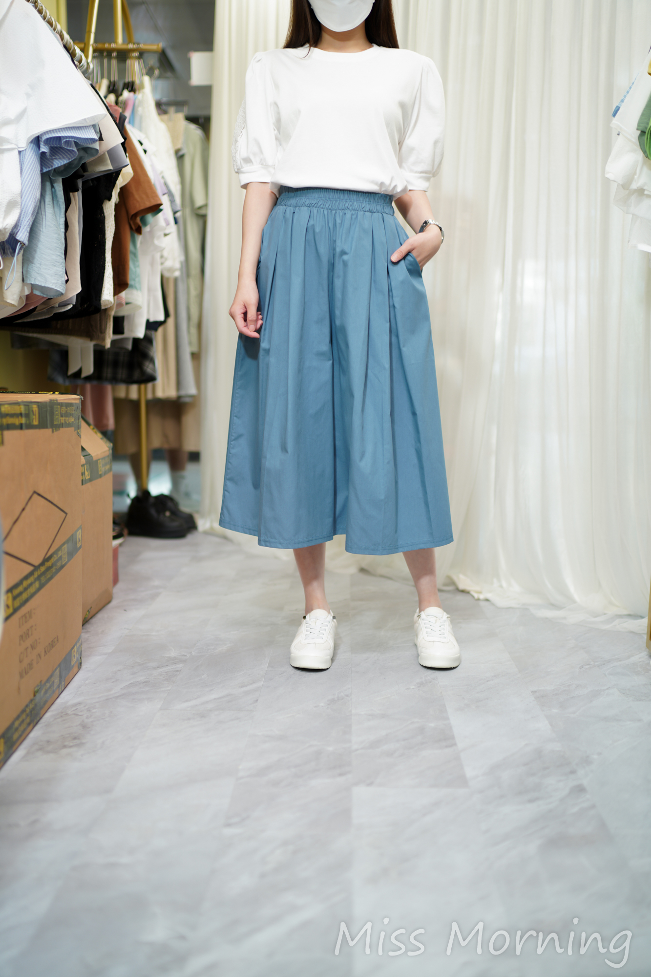 靚料有袋9分裙褲(33987)