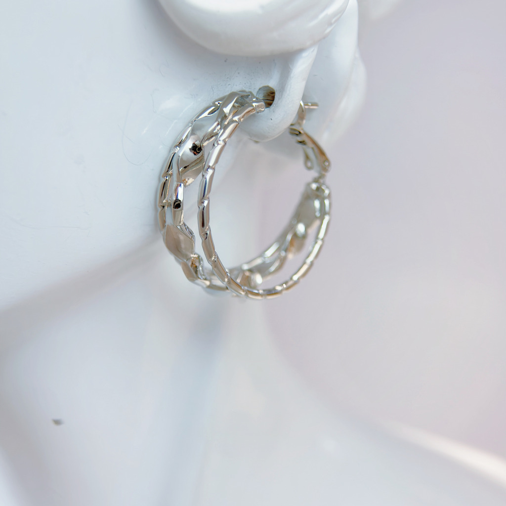 交織光影三環耳環