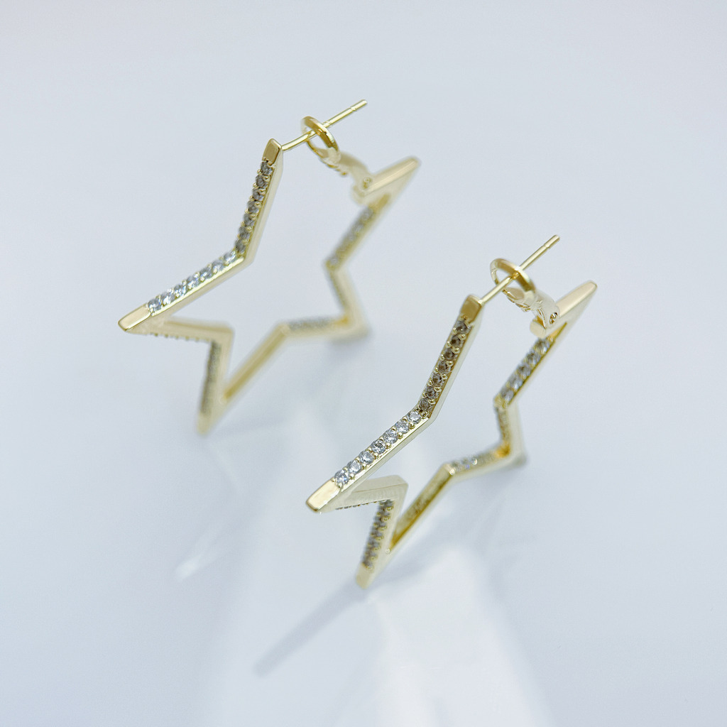 閃鑽星芒耳環