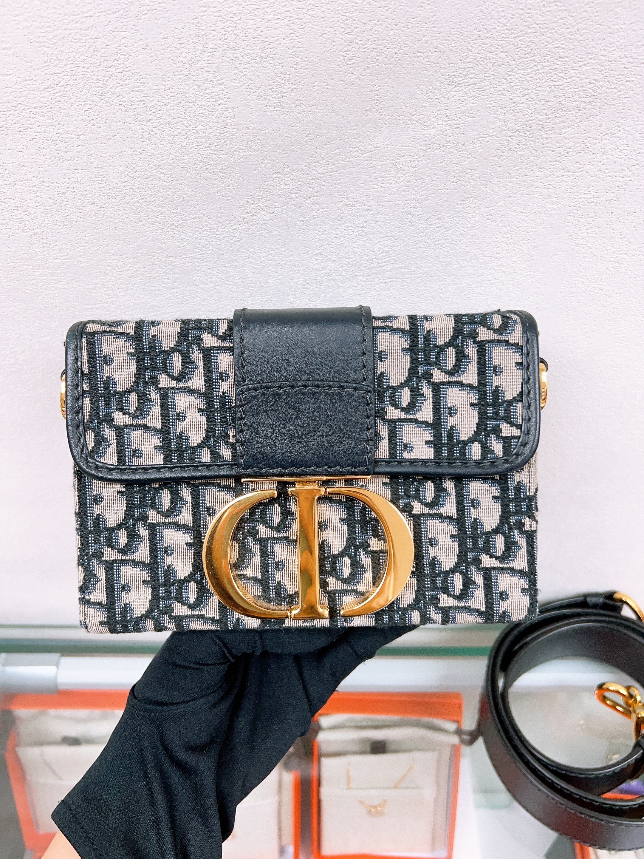 Dior 30 montaigne box blue oblique