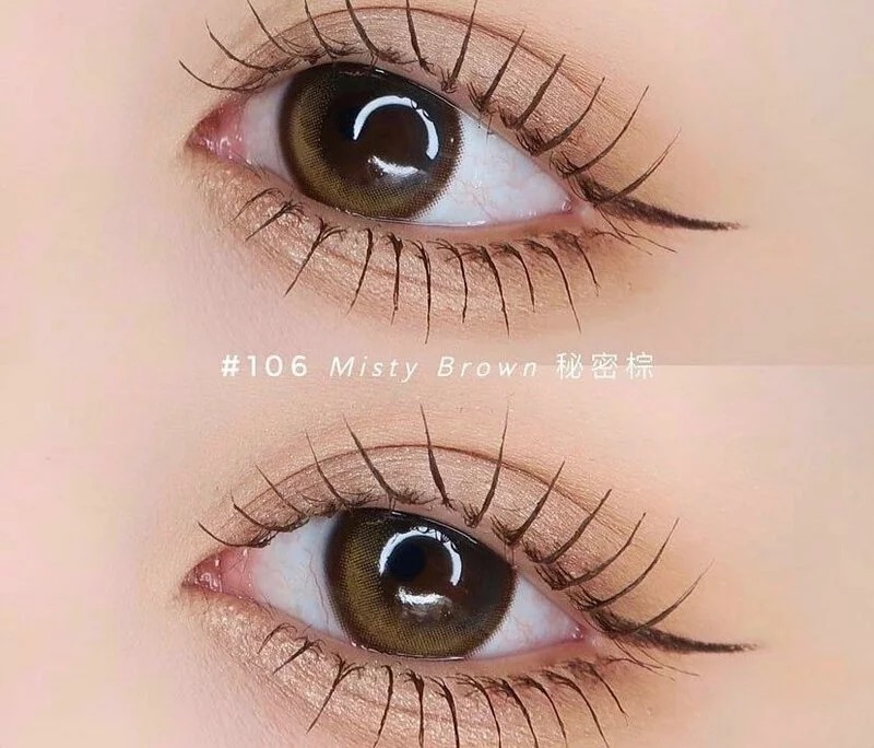 Karacon CHICOLOR 1 Month #106 Misty Brown 秘密棕｜月拋彩妝隱形眼鏡｜每盒1片