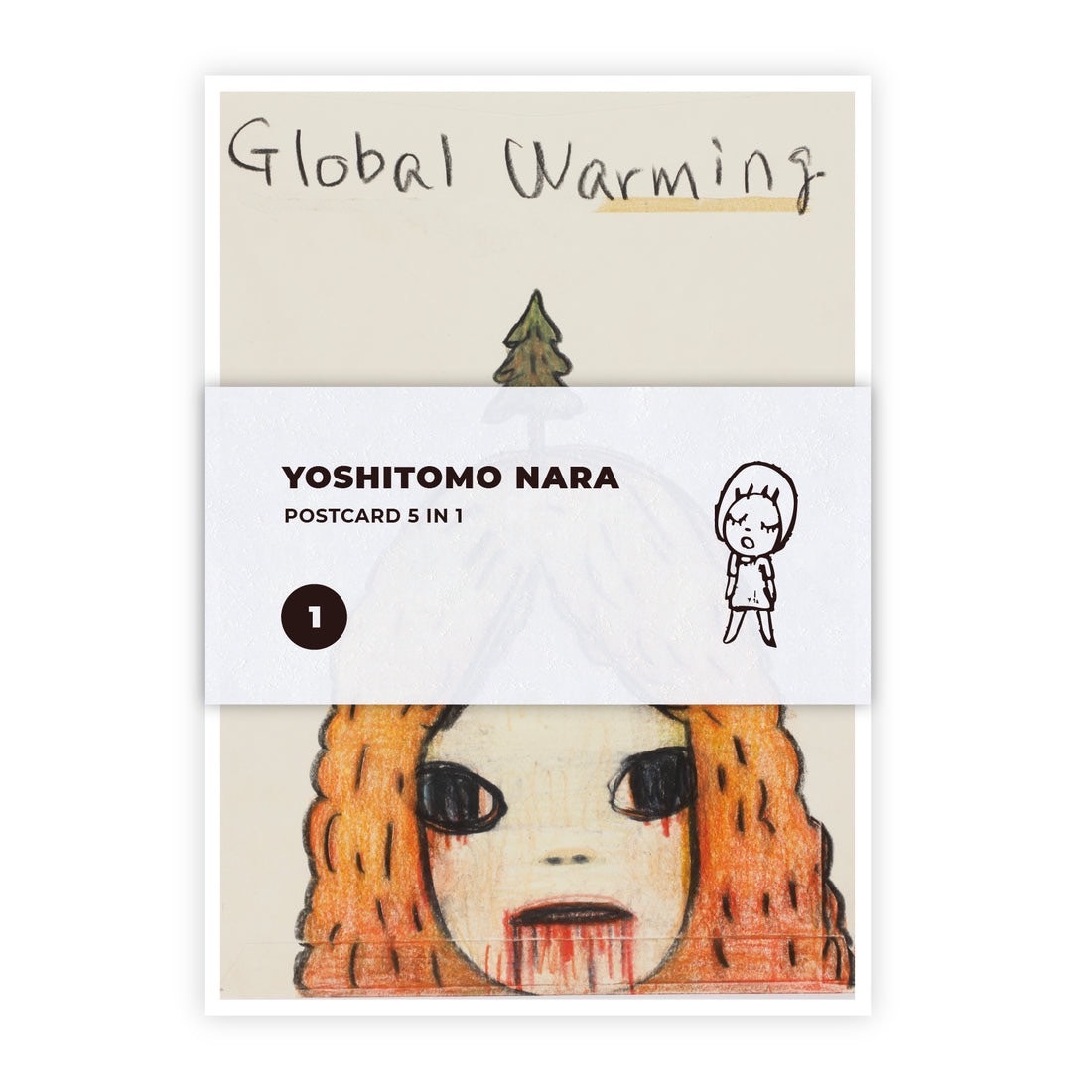 奈良美智 2025 POSTCARD 5 IN 1 vol.1 明信片