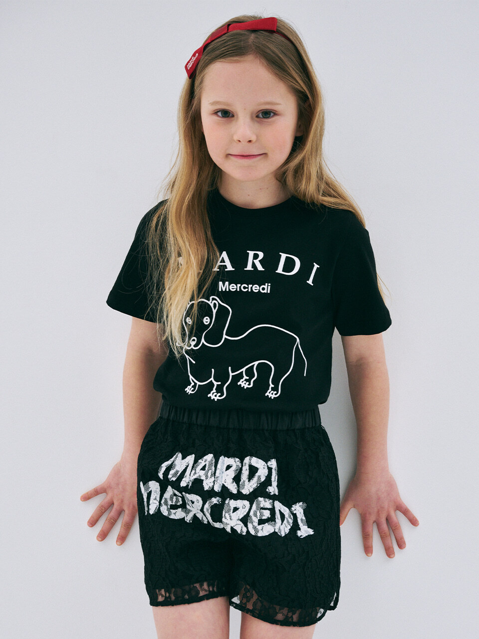 Mardi Mercredi KIDS TSHIRT DDANJI CH.06_BLACK WHITE