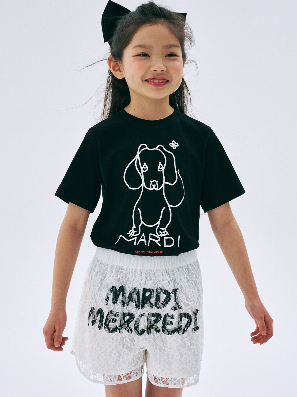 Mardi Mercredi KIDS TSHIRT DDANJI CH.02_BLACK WHITE