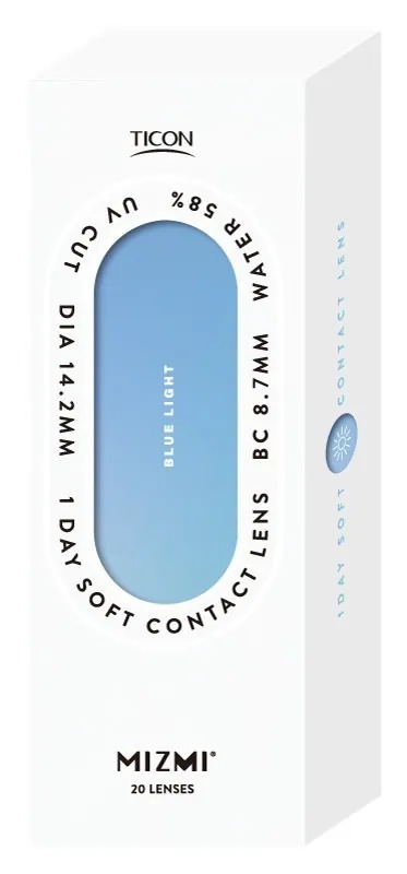 [Jessica代言] Mizmi 水見濾藍光 1 Day 透明片｜日拋透明隱形眼鏡｜每盒20片