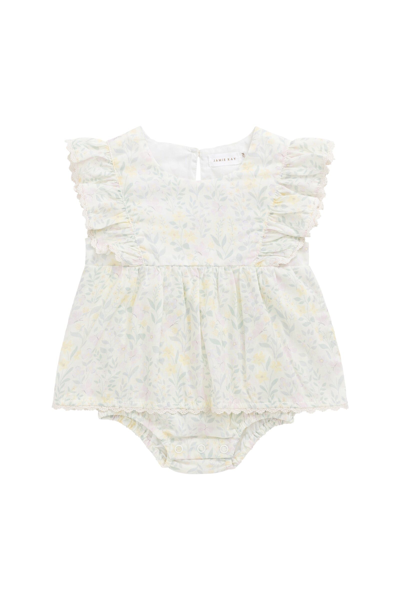 【預購】JAMIE KAY - Organic Cotton Delaney Playsuit（Daphne Egret）