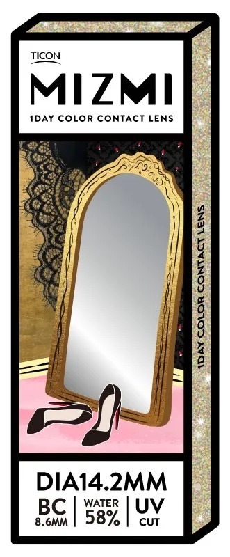[Jessica代言] Mizmi 水見濾藍光 1 Day On A Date 紅色高跟鞋｜日拋彩妝隱形眼鏡｜每盒10片