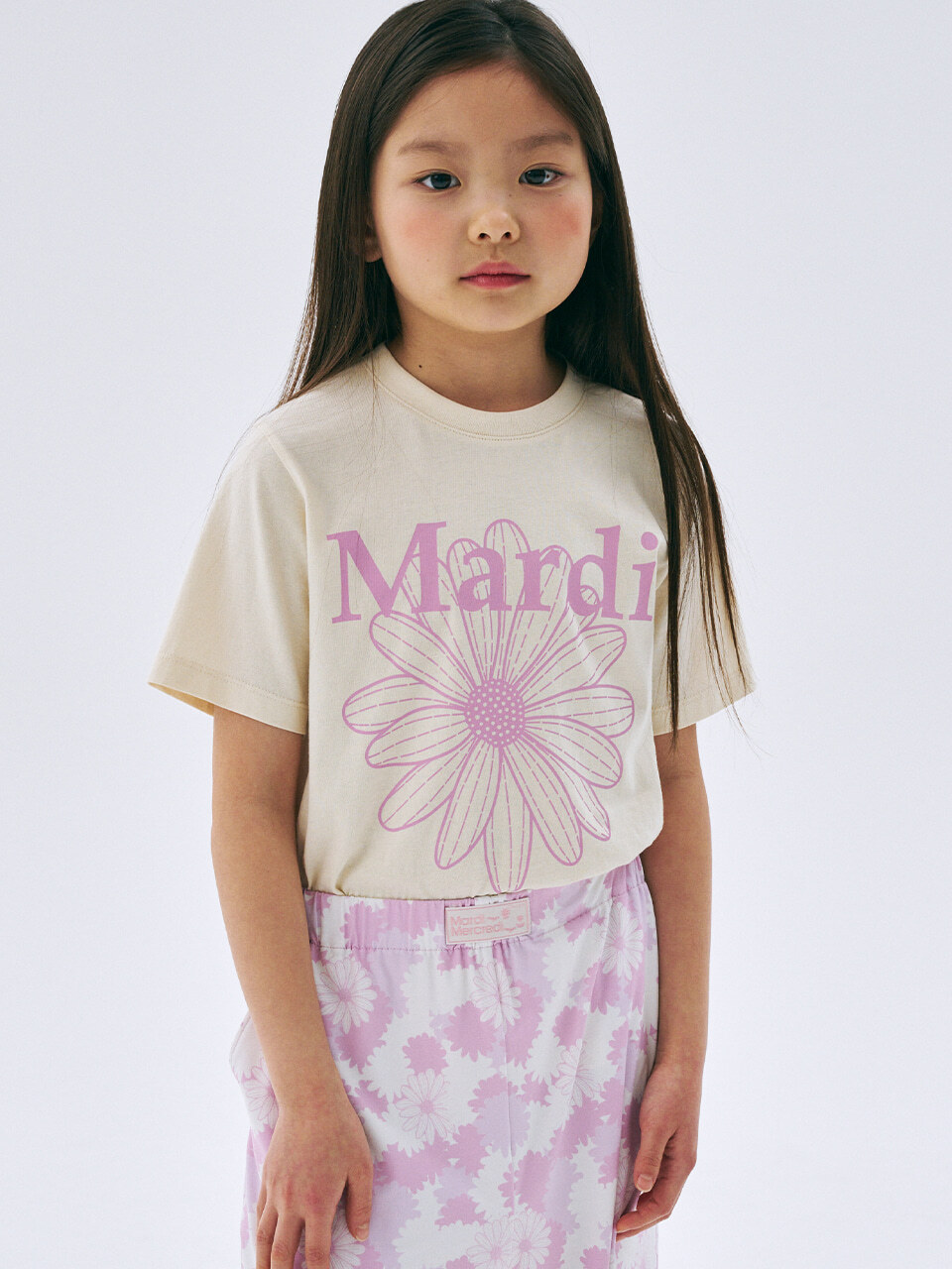 Mardi Mercredi KIDS TSHIRT FLOWERMARDI_BUTTER PINKLAVENDER