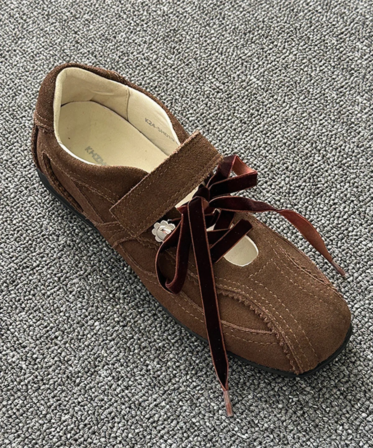 KHIHO PINKING MARY JANE SNEAKERS / BROWN