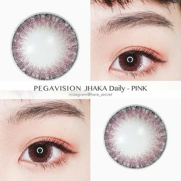 晶碩 Pegavision JHAKA 札佧 1 Day Pink 恬淡紅粉｜日拋彩妝隱形眼鏡｜每盒10片