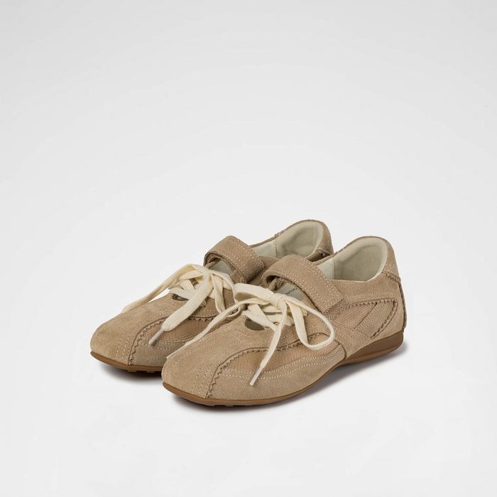 KHIHO PINKING MARY JANE SNEAKERS / BEIGE