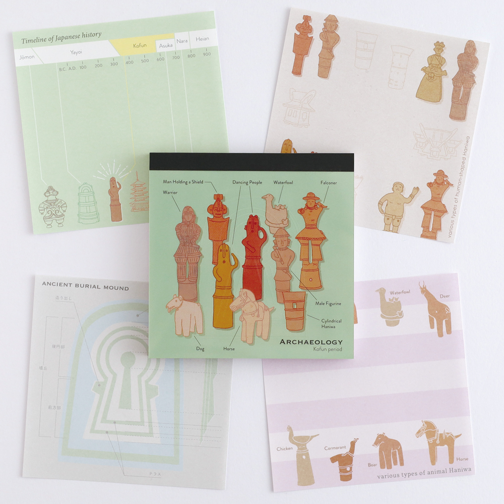 考古學_古墳時代 100枚 方形便條本 ｜日本STUDY HOLIC