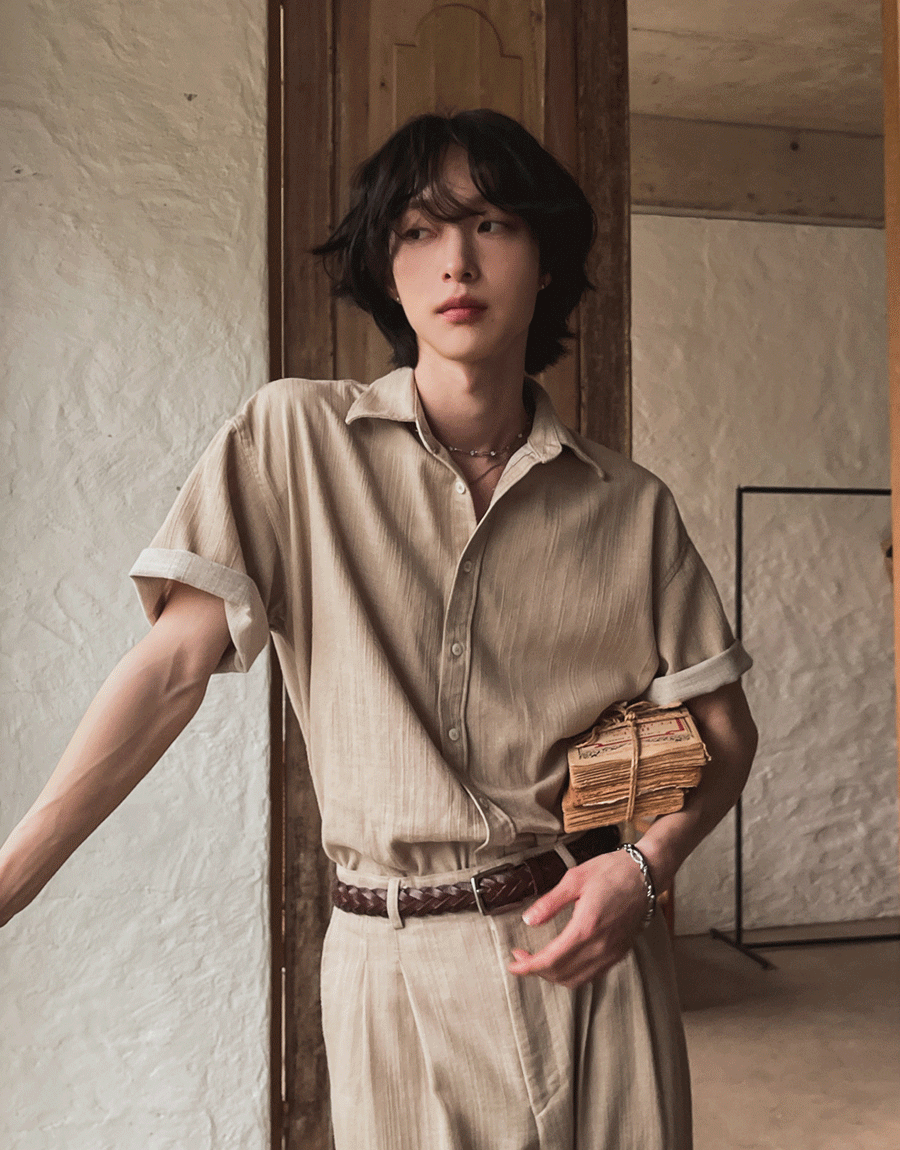 全賽恩系帶牛仔襯衫