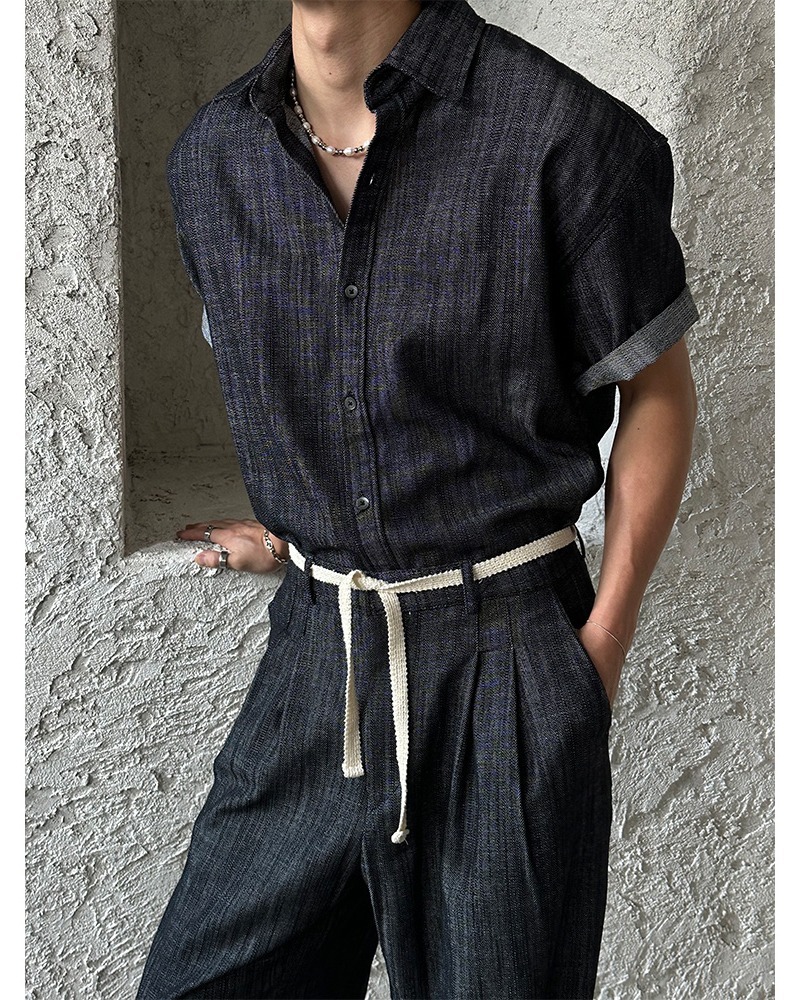 全賽恩系帶牛仔襯衫