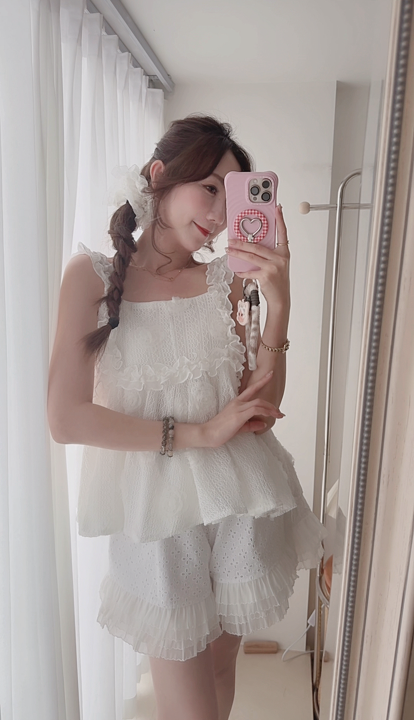 *BJ2 MADE SERIES*THE BLANCH ROSE RUFFLE TOP LIVE 0706