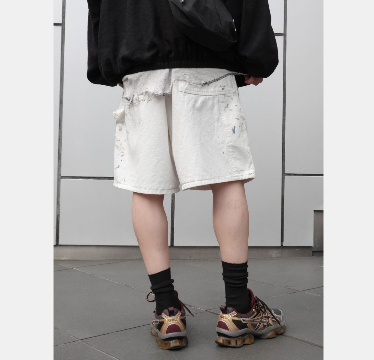 最後價格 LAST PRICE SALE: BOWWOW 2025 PAINTER'S SPLATTER SHORTS - WHITE PRE ORDER ITEM (預訂中)