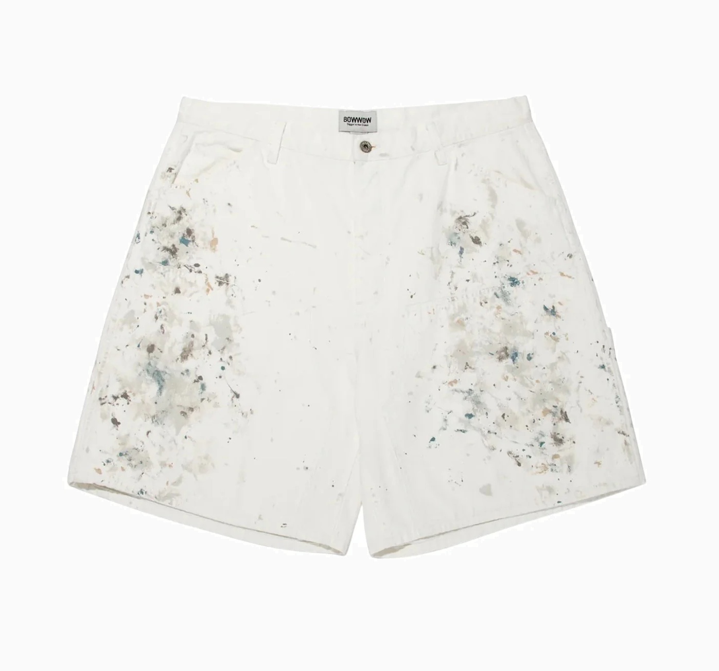 LAST SALE: BOWWOW PAINTER'S SPLATTER SHORTS - WHITE PRE ORDER ITEM (預訂中)