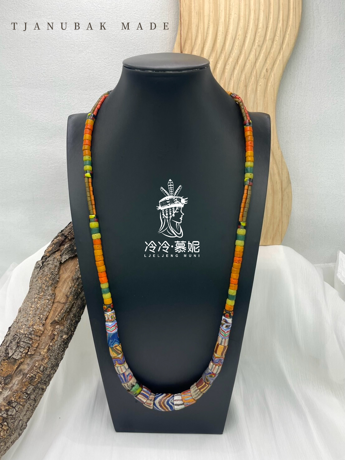 W-No.66傳統花珠單串長鍊80cm